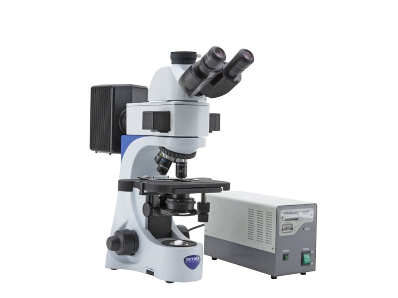 Optika B-383FL microscope trinoculaire fluorescence HBO