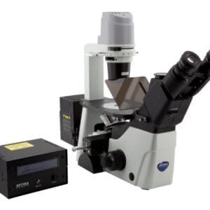 Optika IM-300FL4 Inverted HBO fluorescence microscope, 400x, IOS LWD PLAN, B&G filter set