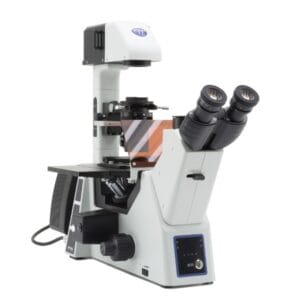 Optika IM-5FLD Inverted LED fluorescence/phase contrast microscope, IOS, w/o objectives, UV, B&G filter set