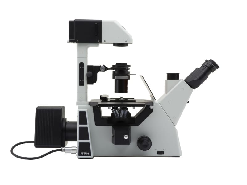 Optika IM-5FLD microscope inverse a fluorescence LED/contraste de phase, IOS, sans objectifs, UV, jeu de filtres B&G – Image 2